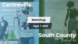 Matchup: Centreville High vs. South County  2018