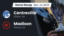 Recap: Centreville  vs. Madison  2018