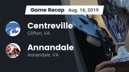 Recap: Centreville  vs. Annandale  2019