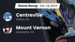 Recap: Centreville  vs. Mount Vernon   2019