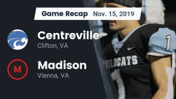 Recap: Centreville  vs. Madison  2019