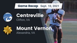 Recap: Centreville  vs. Mount Vernon   2021