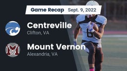 Recap: Centreville  vs. Mount Vernon   2022