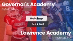Matchup: Governor's Academy vs. Lawrence Academy  2016