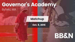 Matchup: Governor's Academy vs. BB&N 2016