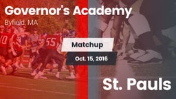 Matchup: Governor's Academy vs. St. Pauls 2016