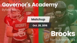 Matchup: Governor's Academy vs. Brooks  2016