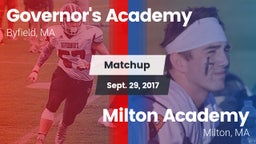 Matchup: Governor's Academy vs. Milton Academy  2017