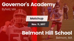 Matchup: Governor's Academy vs. Belmont Hill School 2017