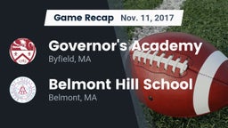 Recap: Governor's Academy  vs. Belmont Hill School 2017