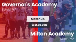 Matchup: Governor's Academy vs. Milton Academy  2018