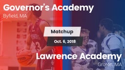 Matchup: Governor's Academy vs. Lawrence Academy  2018