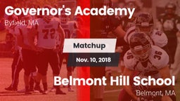 Matchup: Governor's Academy vs. Belmont Hill School 2018