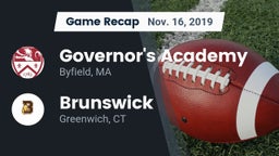 Recap: Governor's Academy  vs. Brunswick  2019