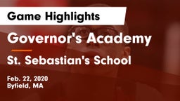 Governor's Academy  vs St. Sebastian's School Game Highlights - Feb. 22, 2020
