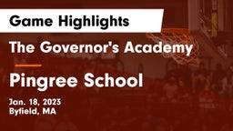 The Governor's Academy  vs Pingree School Game Highlights - Jan. 18, 2023