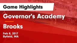 Governor's Academy  vs Brooks  Game Highlights - Feb 8, 2017