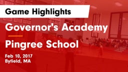 Governor's Academy  vs Pingree School Game Highlights - Feb 10, 2017