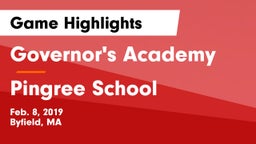 Governor's Academy  vs Pingree School Game Highlights - Feb. 8, 2019
