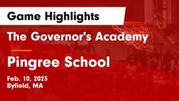 The Governor's Academy  vs Pingree School Game Highlights - Feb. 10, 2023