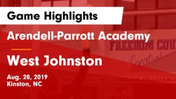 Arendell-Parrott Academy  vs West Johnston Game Highlights - Aug. 28, 2019