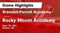 Arendell-Parrott Academy  vs Rocky Mount Academy Game Highlights - Sept. 30, 2021