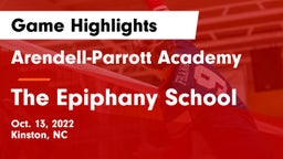 Arendell-Parrott Academy  vs The Epiphany School Game Highlights - Oct. 13, 2022