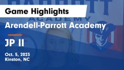 Arendell-Parrott Academy  vs JP II  Game Highlights - Oct. 5, 2023