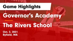 Governor's Academy  vs The Rivers School Game Highlights - Oct. 2, 2021