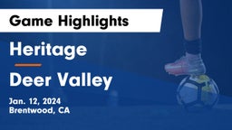 Heritage  vs Deer Valley  Game Highlights - Jan. 12, 2024