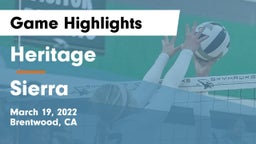 Heritage  vs Sierra Game Highlights - March 19, 2022