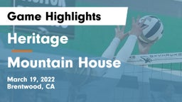 Heritage  vs Mountain House Game Highlights - March 19, 2022