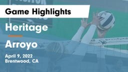Heritage  vs Arroyo Game Highlights - April 9, 2022