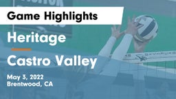 Heritage  vs Castro Valley Game Highlights - May 3, 2022