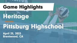 Heritage  vs Pittsburg Highschool Game Highlights - April 25, 2023