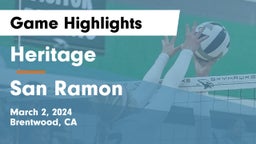 Heritage  vs San Ramon Game Highlights - March 2, 2024
