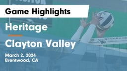 Heritage  vs Clayton Valley  Game Highlights - March 2, 2024