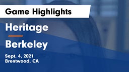 Heritage  vs Berkeley Game Highlights - Sept. 4, 2021