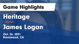 Heritage  vs James Logan  Game Highlights - Oct. 26, 2021