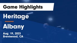 Heritage  vs Albany Game Highlights - Aug. 19, 2023