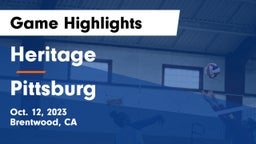 Heritage  vs Pittsburg Game Highlights - Oct. 12, 2023