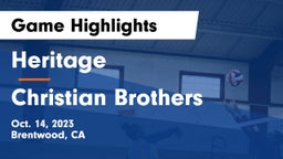 Heritage  vs Christian Brothers  Game Highlights - Oct. 14, 2023