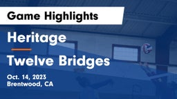Heritage  vs Twelve Bridges Game Highlights - Oct. 14, 2023