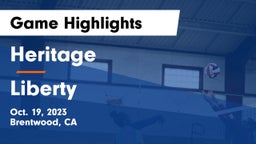 Heritage  vs Liberty Game Highlights - Oct. 19, 2023