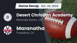 Recap: Desert Christian Academy vs. Maranatha  2022