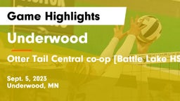 Underwood  vs Otter Tail Central co-op [Battle Lake HS] Game Highlights - Sept. 5, 2023