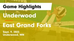 Underwood  vs East Grand Forks  Game Highlights - Sept. 9, 2023