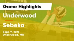 Underwood  vs Sebeka Game Highlights - Sept. 9, 2023