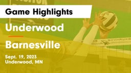 Underwood  vs Barnesville  Game Highlights - Sept. 19, 2023