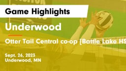 Underwood  vs Otter Tail Central co-op [Battle Lake HS] Game Highlights - Sept. 26, 2023